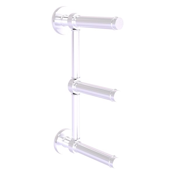 Allied Brass Prestige Skyline Brass Satin Chrome Wall Mount Double Post Toilet Paper Holder