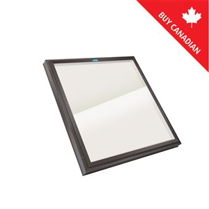 Columbia Double Glazed Bronze 34.5 x 34.5 Curb Mount Glass Fixed Skylight - Brown