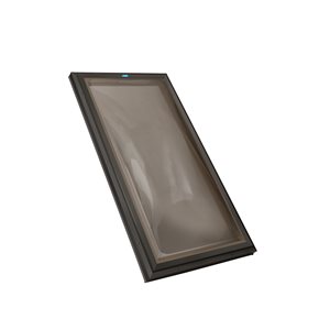Columbia Skylights Double Glazed Bronze Acrylic Dome Fixed Skylight with Brown Frame - 30.5-in x 30.5-in