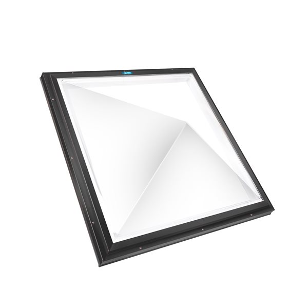 Columbia Double Glazed Clear 30.5 x 30.5 Acrylic Pyramid Skylight - Brown