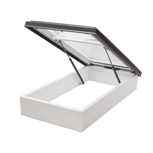 Columbia Double Glazed Clear 32.5 x 74.5 Acrylic Dome Roof Access Hatch - Brown