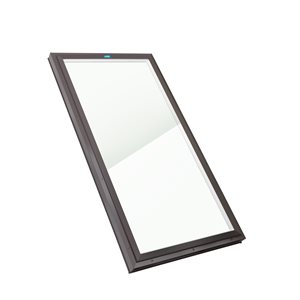 Columbia Skylights Tempered Glass Curb Mount Fixed Skylight with Brown Frame - 22.5-in x 70.5-in