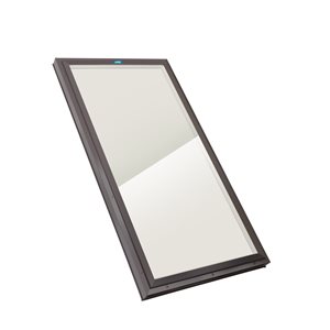 Columbia Skylights Double Glazed Bronze Glass Curb Mount Fixed Skylight with Brown Frame - 22.5-in x 22.5-in