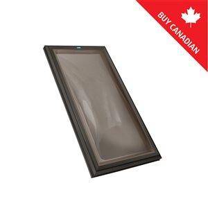 Columbia Skylights Double Glazed Bronze Acrylic Dome Fixed Skylight with Brown Frame - 30.5-in x 46.5-in