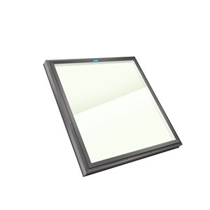 Columbia Double Glazed Neat 22.5 x 22.5 Curb Mount Glass Fixed Skylight - Grey