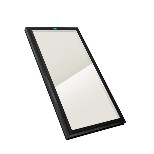 Columbia Double Glazed Bronze 14.5 x 46.5 Curb Mount Glass Fixed Skylight - Black