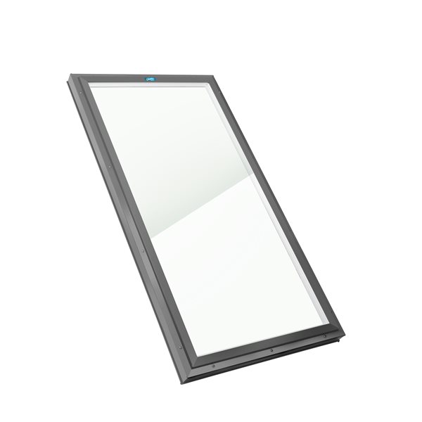 Columbia Double Glazed Clear 22.5 x 30.5 Curb Mount Glass Fixed Skylight - Grey