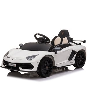 Voltz Toys Electric Ride-On 12 V Lamborghini AVj with Parental Control - White