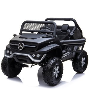 Voltz Toys 2-Seater Electric Ride-on Unimog with Parental Control - Black
