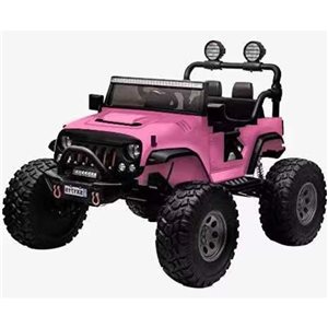 Voltz Toys 2-Seater Ride-On Pink Jeep with Raised Suspension