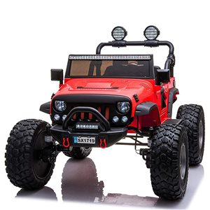 Voltz Toys 2-Seater Electric Ride-on Jeep with Raised Suspension - Red