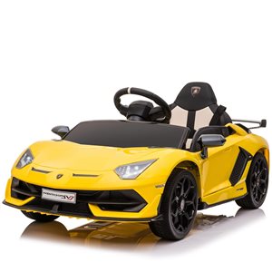 Voltz Toys Electric Ride-On 12 V Yellow Lamborghini AVj with Parental Control