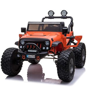 Voltz Toys 2-Seater Electric Ride-on Jeep with Raised Suspension - Orange