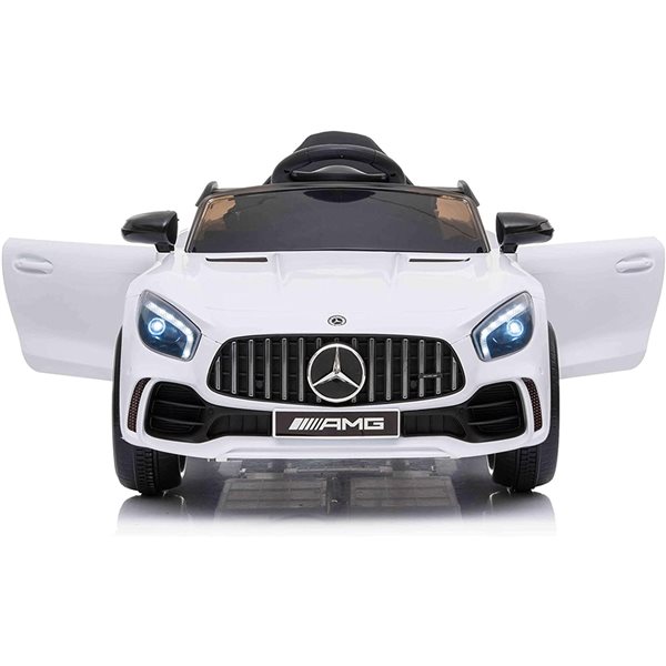 Voltz Toys Electric Ride-on Mercedes-Benz 12 V White GT-R with Parental Control