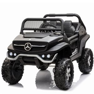 Voltz Toys 2-Seater Electric Ride-on Unimog with Parental Control - Carbon Black