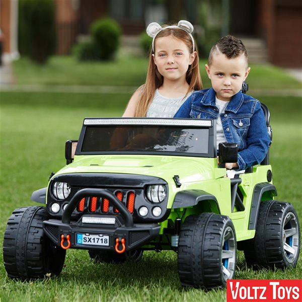 Voltz Toys 2-Seater Electric Ride-on Jeep with Parental Control - Green ...