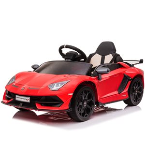Voltz Toys Electric Ride-On 12 V Lamborghini AVj with Parental Control - Red