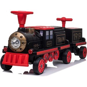 Voltz Toys Electric Ride-On 12 V Train Locomotive and Carriage Set