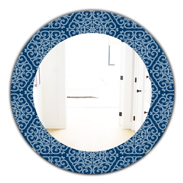 Designart 24-in x 24-in Vintage Pattern Modern Mirror Wall Mirror