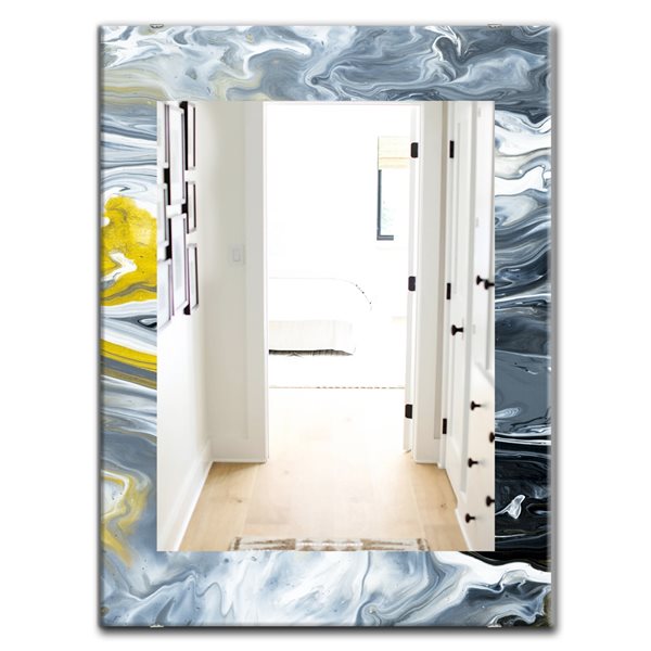 Designart 35.4-in x 23.6-in Marbled Geode 12 Mirror Wall Mirror | RONA