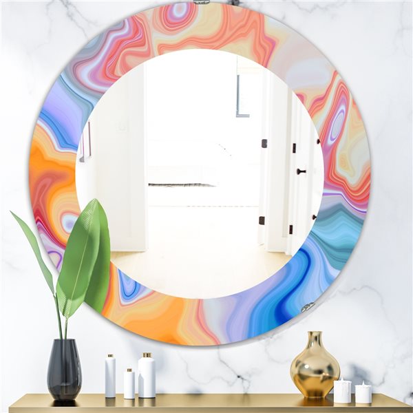 Designart 24 In X 24 In Marbled Geode 6 Modern Mirror Wall Mirror   330906930 MainImage 001 L 