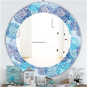 Designart 24-in x 24-in Sea Motif Pattern Traditional Mirror Wall Mirror