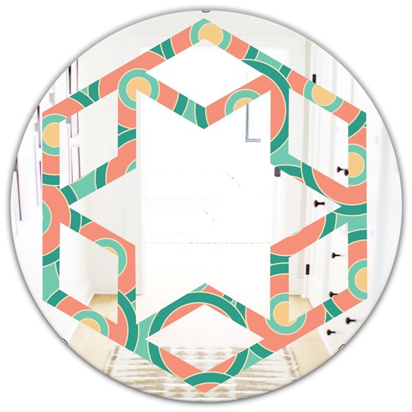 Designart 24 In X 24 In Retro Circular Pattern VI Modern Round Wall   330906971 MainImage 001 L 