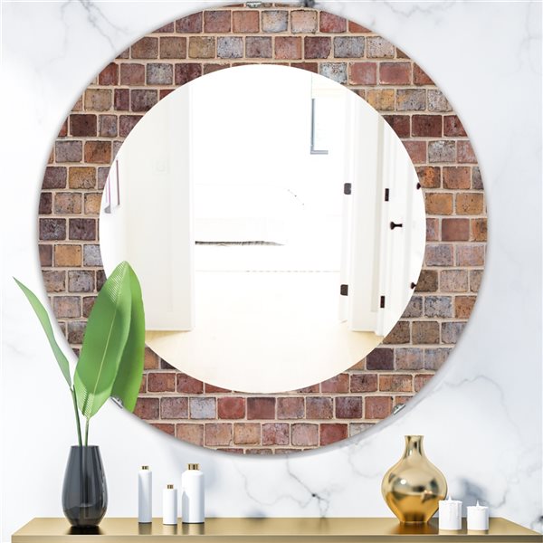 Designart 24 In X 24 In Brick III Modern Mirror Wall Mirror MIR19147   330906974 MainImage 001 L 