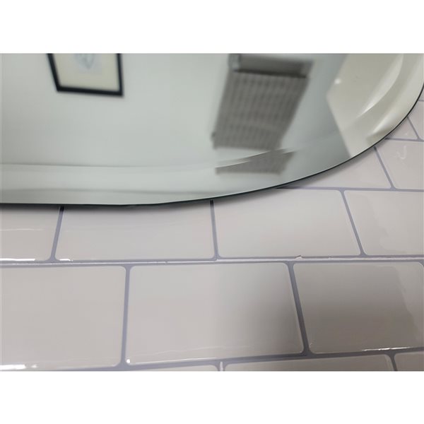 Décor Wonderland 23.6-in Oval Frameless Bathroom Mirror