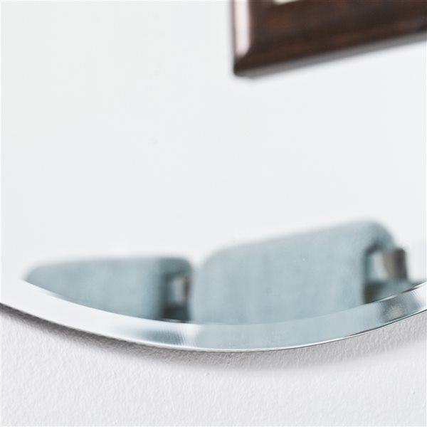 Décor Wonderland 22-in Oval Frameless Bathroom Mirror