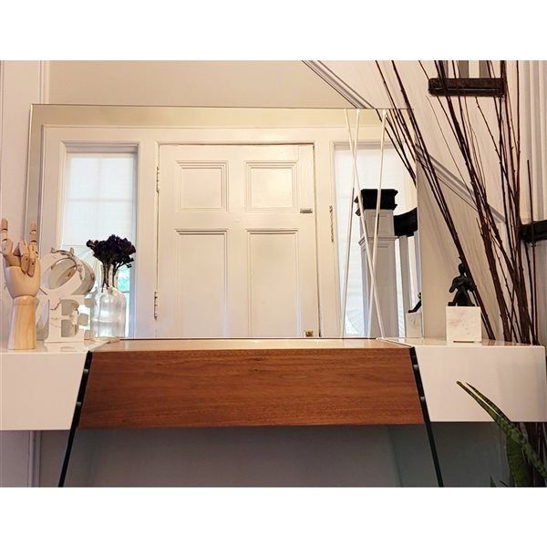 Décor Wonderland 23.6-in Rectangular Frameless Bathroom Mirror