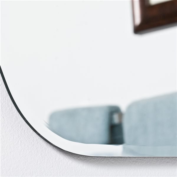 Decor Wonderland Oval Frameless 22-in Bathroom Mirror