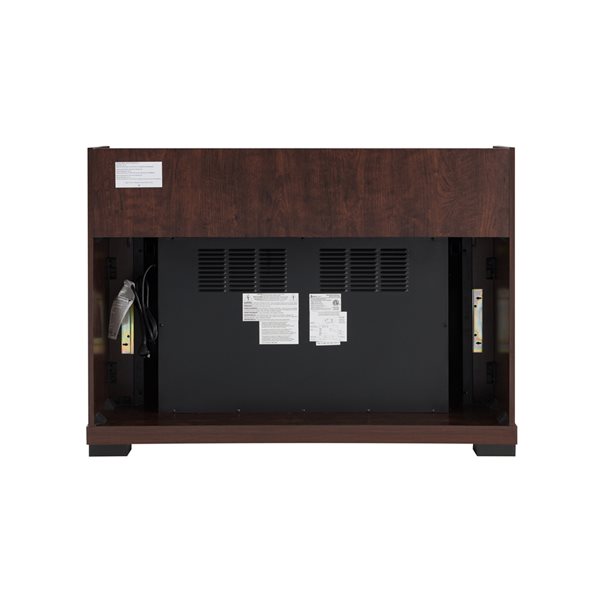 Komodo 43.75-in Dark Cherry Fan-Forced Electric Fireplace