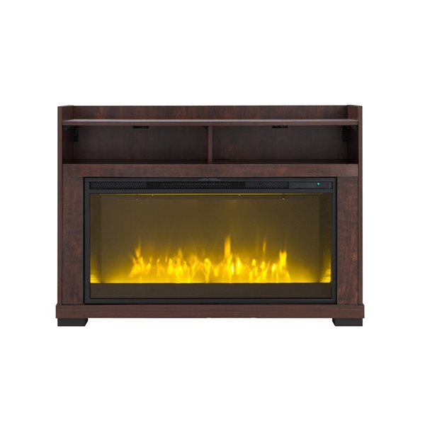 Komodo 43.75-in Dark Cherry Fan-Forced Electric Fireplace