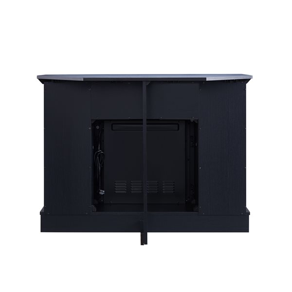 Komodo 42.52-in Black Fan-Forced Electric Fireplace