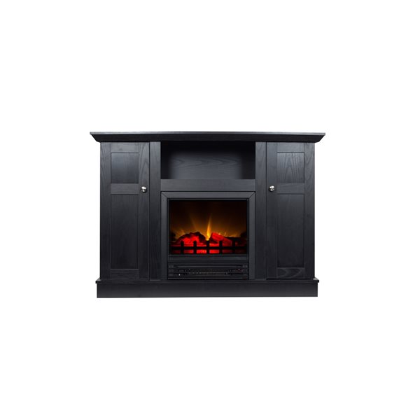 Komodo 42.52-in Black Fan-Forced Electric Fireplace