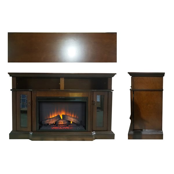 Komodo 55-in Walnut Fan-Forced Electric Fireplace SP5726 | RONA