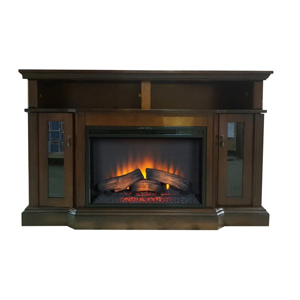 Komodo 55in Walnut FanForced Electric Fireplace SP5726 RONA