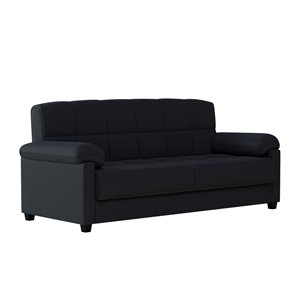 Handy Living Wallen Black Polyester Sofa Bed