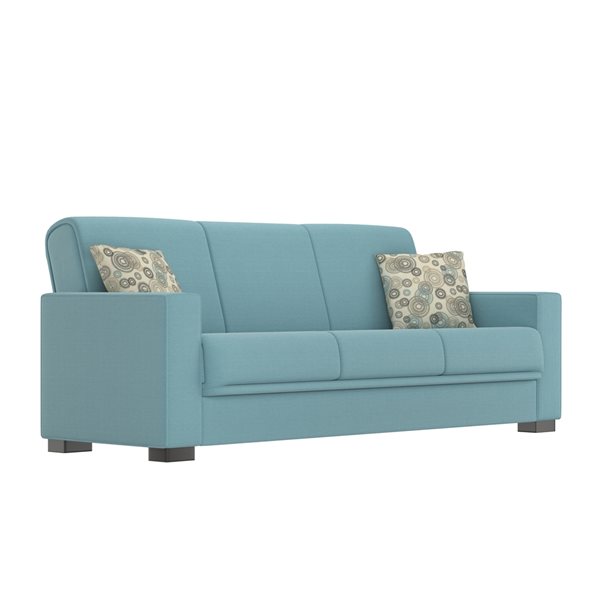 Handy Living Pascoe Turquoise Blue, Furniture Row Sofa Bed