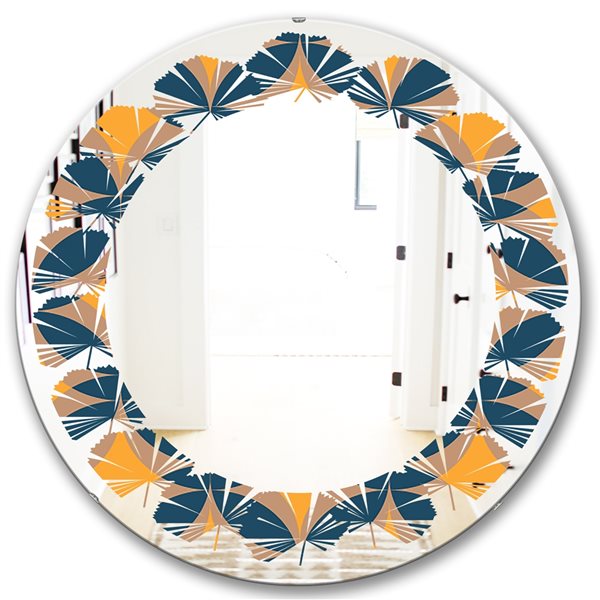 Designart 24-in Abstract Retro Design III Modern Round Decorative ...