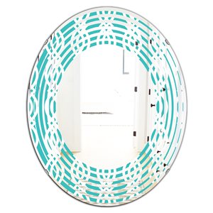 DesignArt 35.4-in x 23.7-in Retro Pattern Abstract Design VII Oval Wall Mirror