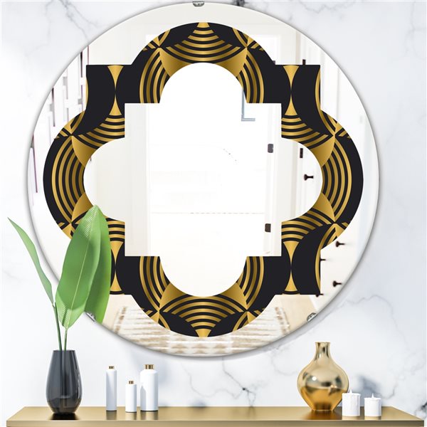 Designart 24 In X 24 In Art Deco Style Modern Pattern Round Wall Mirror   330907829 AlternateImage1 L 