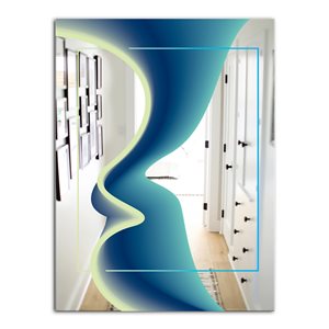 DesignArt 35.4-in x 23.6-in Nebulous Waves 8 Rectangle Mirror