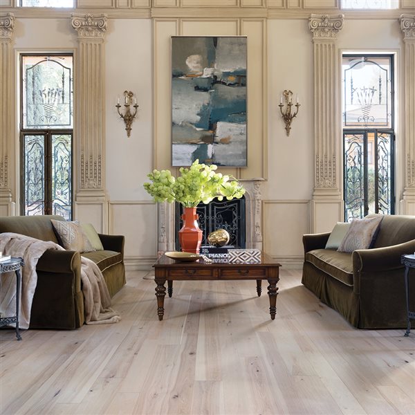 Sample Villa Barcelona Prefinished Hickory Peninsula Wirebrushed Engineered Hardwood Flooring -  (5-in/7-in x 1/2-in)