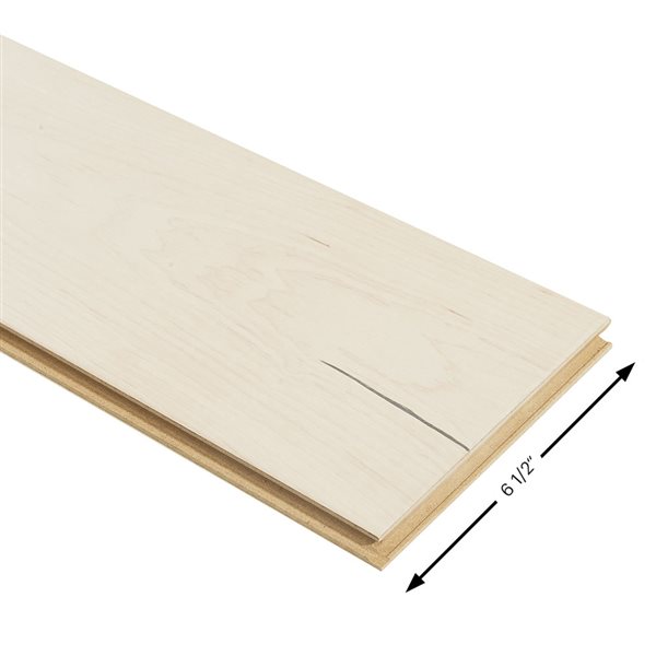 Villa Barcelona 6 1/2  x 3/8-in Prefinished Maple Blanco Wirebrushed Hardwood Flooring