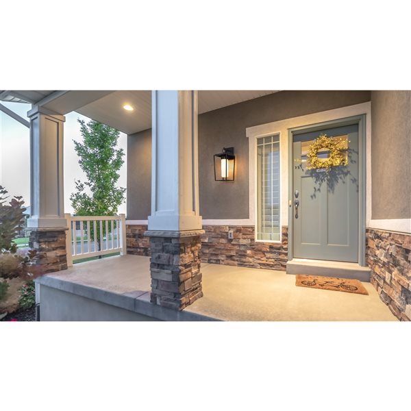 Z-Lite Sheridan 18-in H Black Hardwired Medium Base (E-26) Outdoor Wall Light