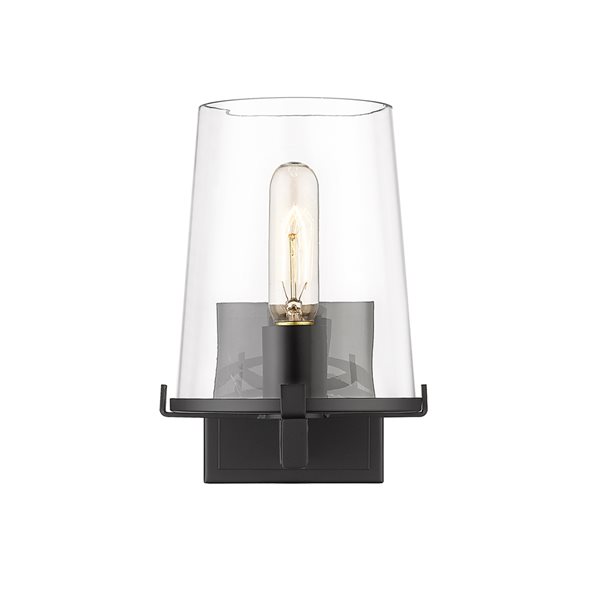 Z-Lite Callista 6.5-in W Matte Black 1-Light Transitional Wall Sconce