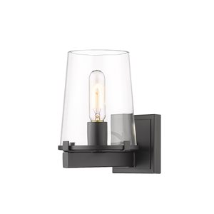 Z-Lite Callista 6.5-in W Matte Black 1-Light Transitional Wall Sconce