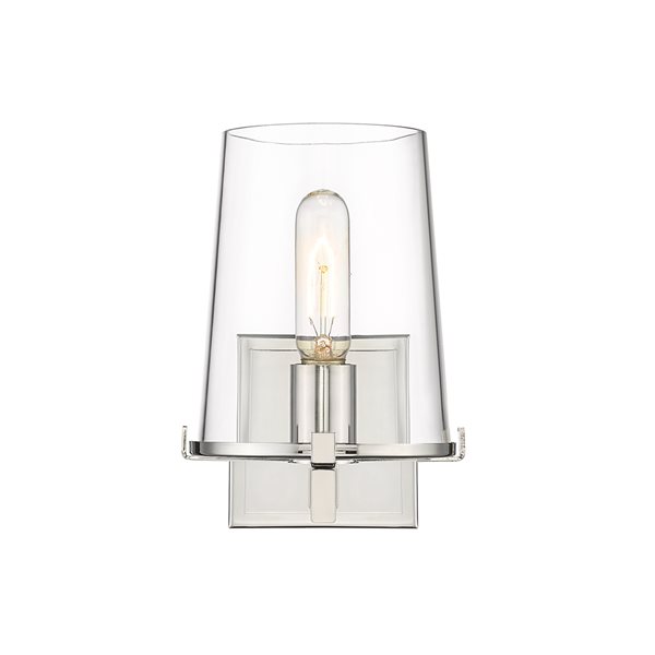 Z-Lite Callista 6.5-in W Polished Nickel 1-Light Transitional Wall Sconce